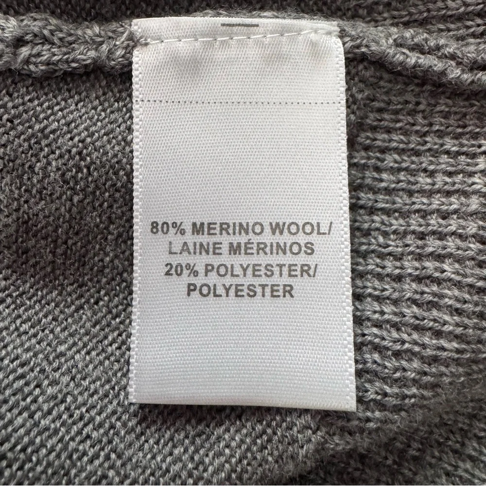 Kuhl Alpine Merino Wool Blend Asymmetric Zip Up Sweater Gray Size Small